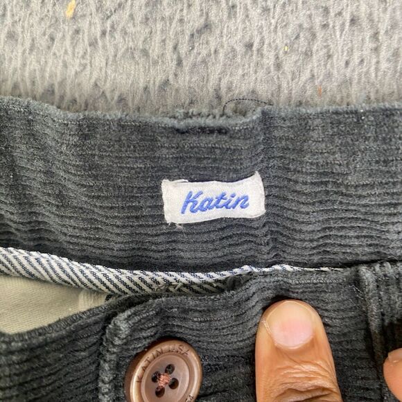 Katin Corey Corduroy Pants Mens 29x29 Gray Slim Straight Stretch - Picture 5 of 14